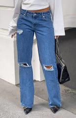 Roxie Mid Wash Ripped Jeans