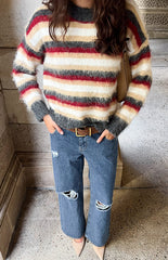 Sicily Multi Stripe Oversized Sweater