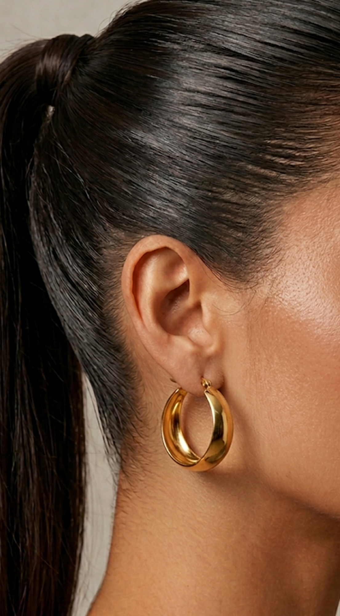 Solstice 18K Gold Plated Hoop Earrings - Gold