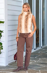 Valeria Brown Carrot Fit Jeans