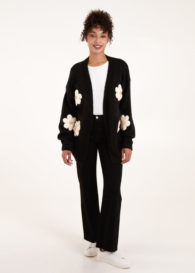 Daisy Large Flower Cardigan