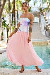 All Day Long Maxi Dress - Peach Multi