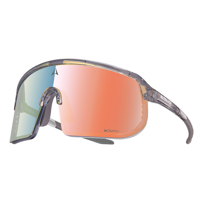 Crystal Smoke Frame / Red Revo Lens