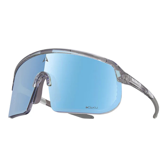 Crystal Smoke Frame / Blue Revo Lens