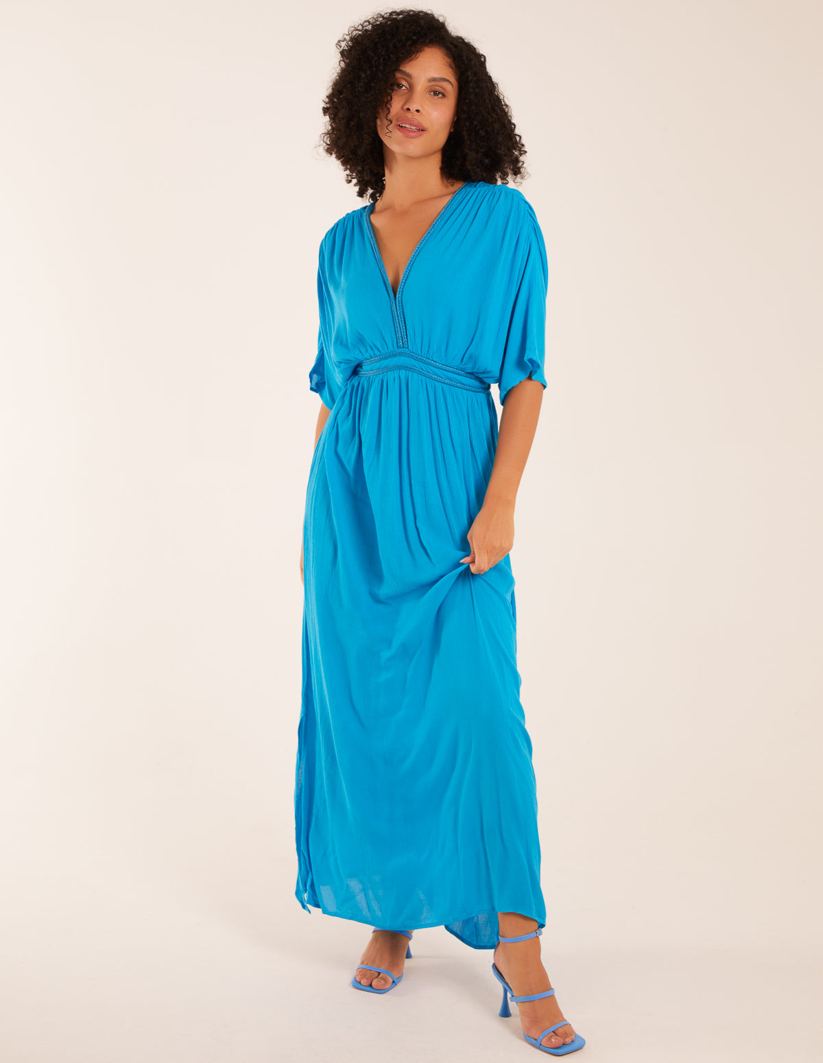 Rope Detail V Neck Maxi Dress