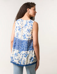 Crochet Mix Button Front Top