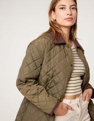 Diamond Quilted Oversized Coat