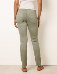 Slim Leg Stretch Denim Scarf Trousers