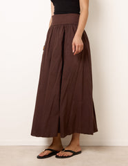 Godet Hem Jersey Waist Skirt