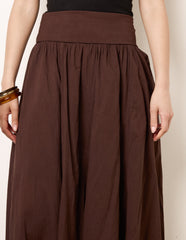 Godet Hem Jersey Waist Skirt
