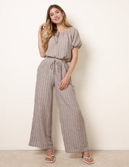 Tie Front Stripe Blouse