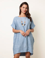 Washed Effect Tunic Dress