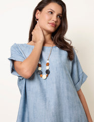 Washed Effect Tunic Dress