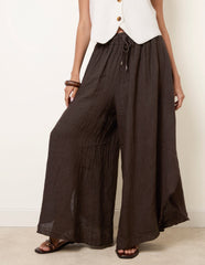 Extreme Wide Leg Linen Trousers