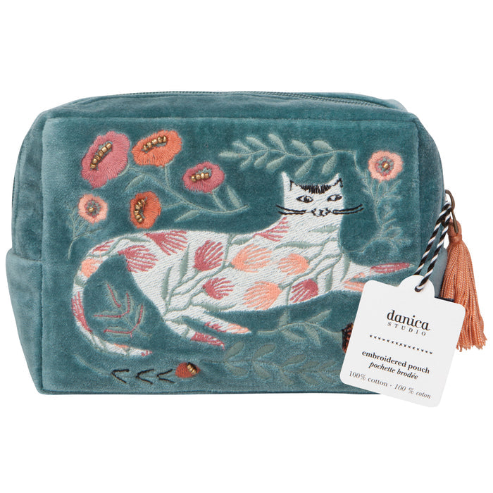 Catbloom Embroidered Pouch