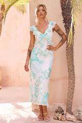 Dazzling Dreams Midi Dress - Mint