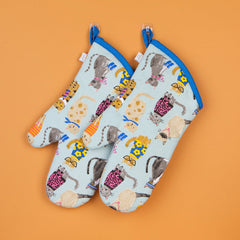 Feline Fine Oven Mitts Set of 2