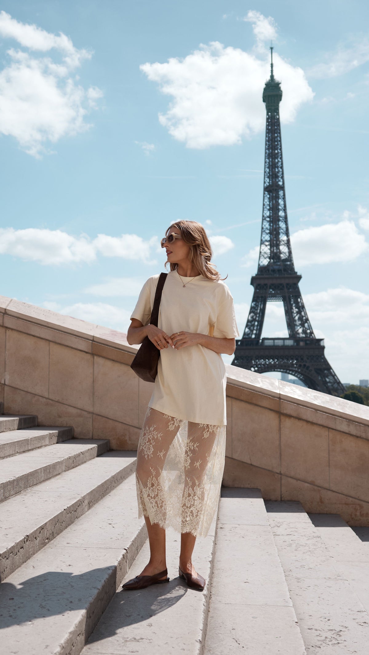Kai Lace T-Shirt Maxi Dress - Yellow
