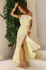Love Gianni Chiffon Maxi Dress - Lemon