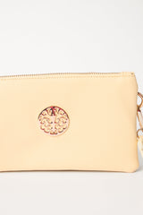 Detailed Zip Up Purse With Detachable Strap