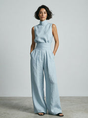 Nuria | Minimalist Sleeveless Top Set • S1