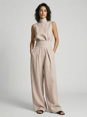 Nuria | Minimalist Sleeveless Top Set • S1