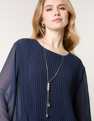 Long Sleeve Pleated Top