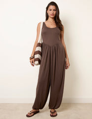 Jersey Balloon Leg Jumpsuit With Pockets