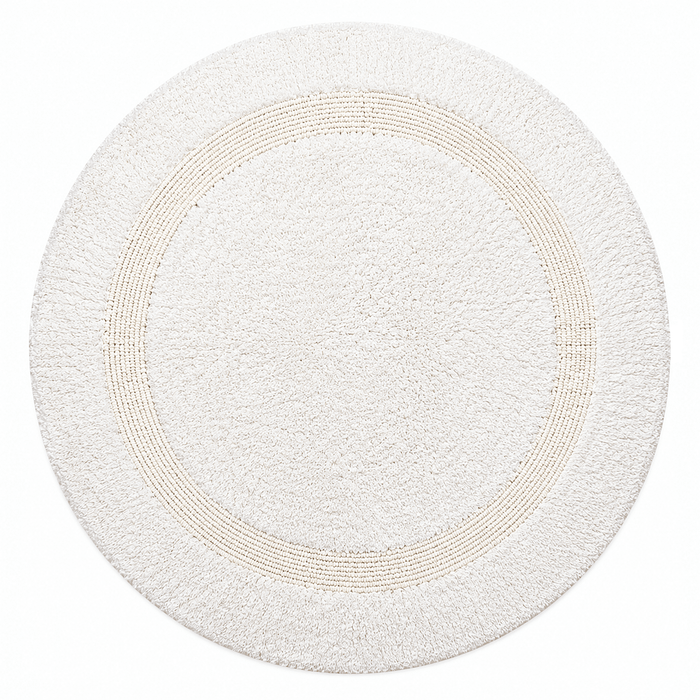 Organic Cotton Reversible Round Bath Mat - Delara