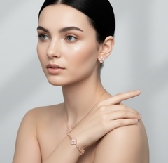 Sakura Cleef Set - Bracelet, Earrings & Necklace