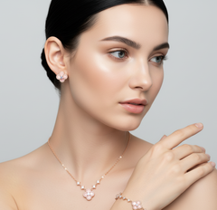 Sakura Cleef Set - Bracelet, Earrings & Necklace