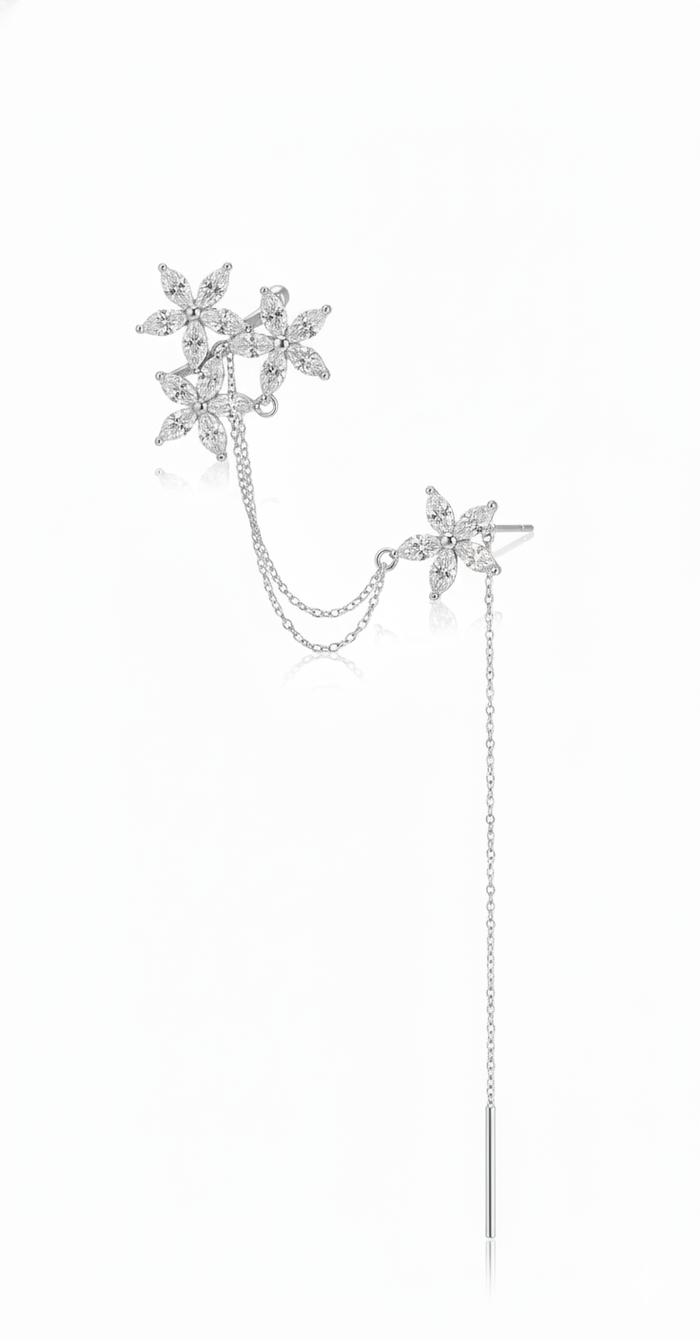 Serene Flora Ear Cuff - Pair
