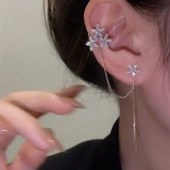 Serene Flora Ear Cuff - Pair