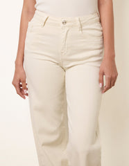 Hem Wide Leg Soft Jeans
