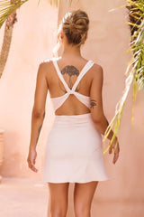 The Avenue Mini Dress - Beige